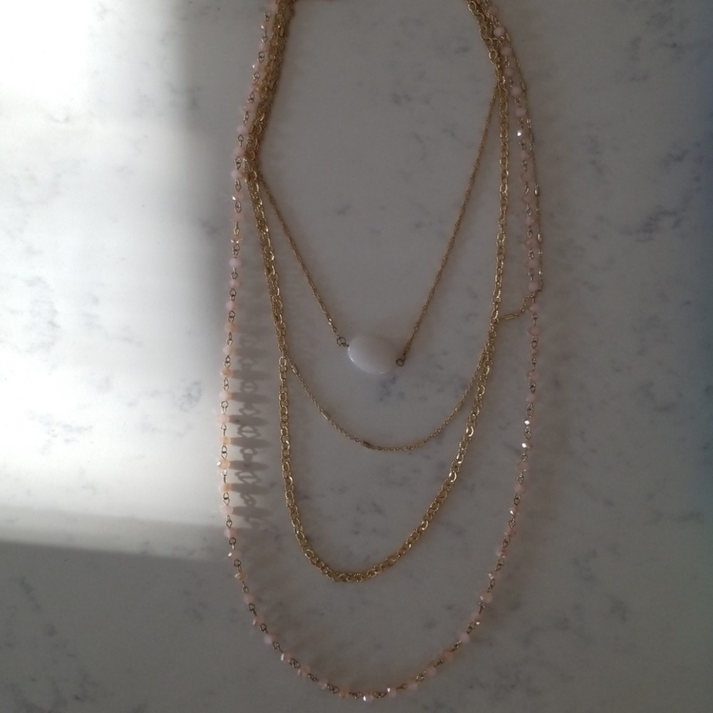 Pink amd gold Necklace